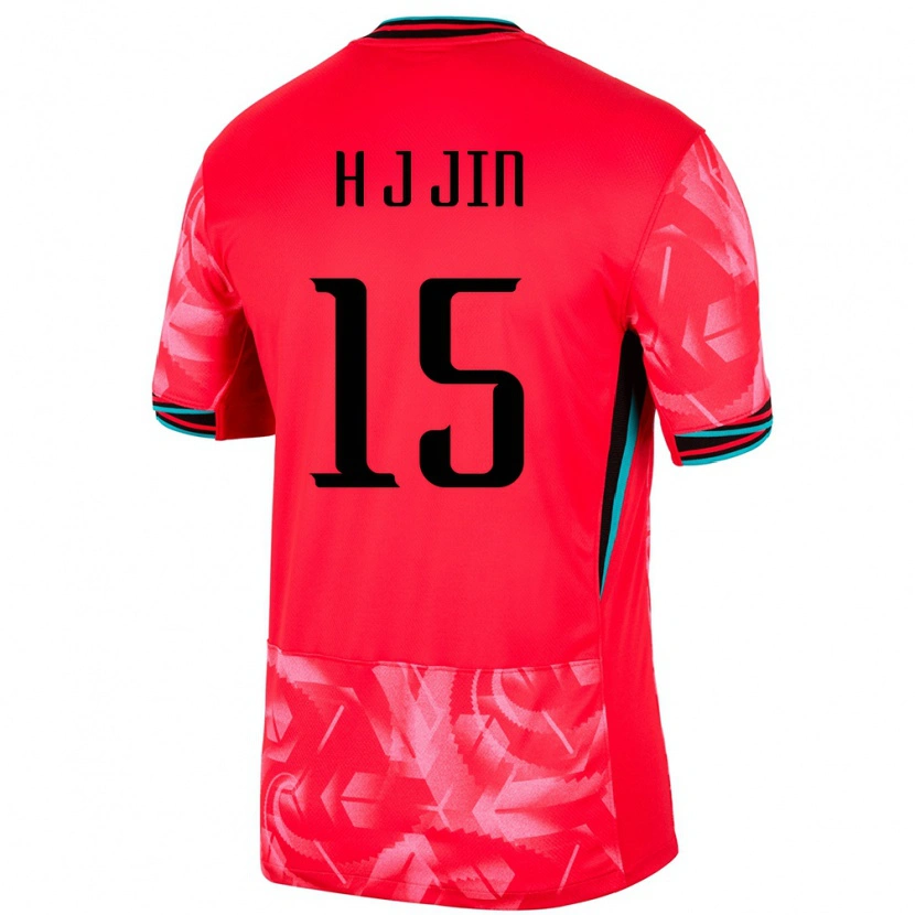 Danxenレディース韓国Jun-Ho Jin#15赤ホームシャツ24-26ジャージーユニフォーム