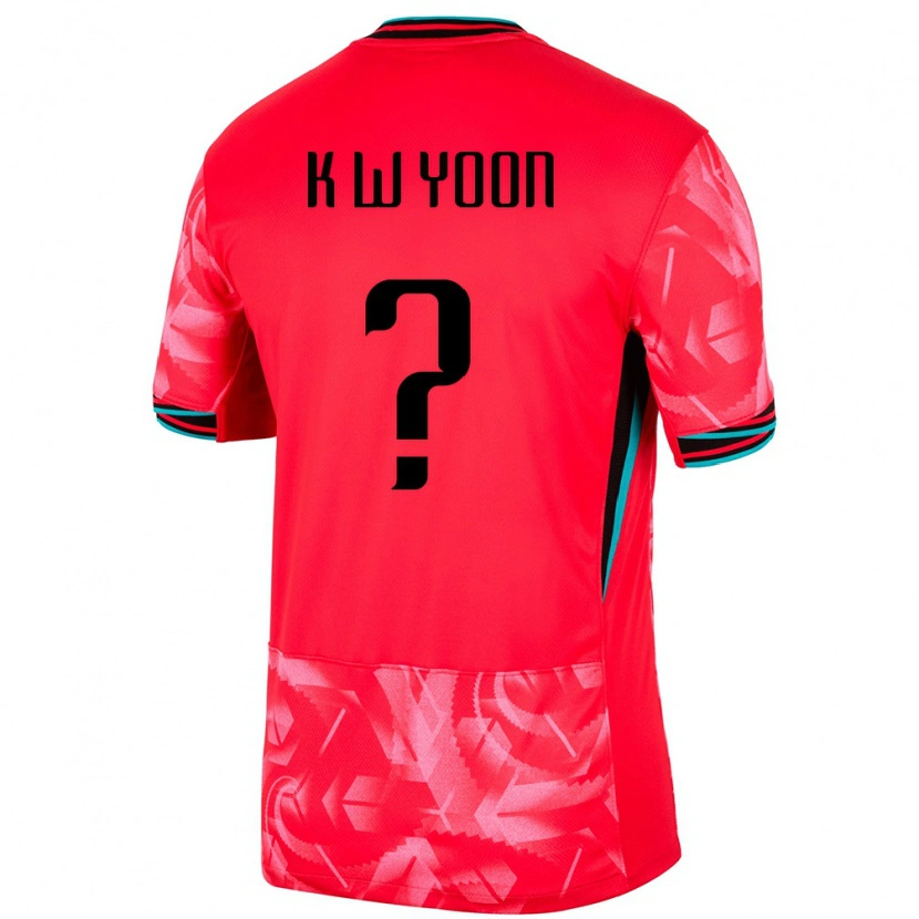 Danxenレディース韓国Yoon Ki Wook#0赤ホームシャツ24-26ジャージーユニフォーム