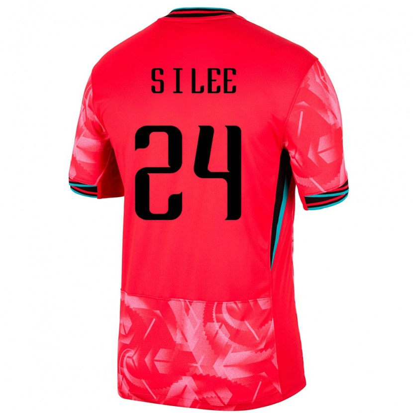 Danxenレディース韓国Lee Soo In#24赤ホームシャツ24-26ジャージーユニフォーム