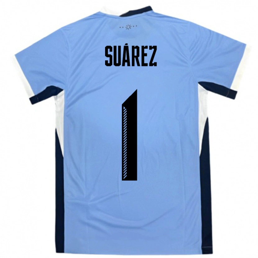 DanxenレディースウルグアイIgnacio Suárez#1白黒ホームシャツ24-26ジャージーユニフォーム