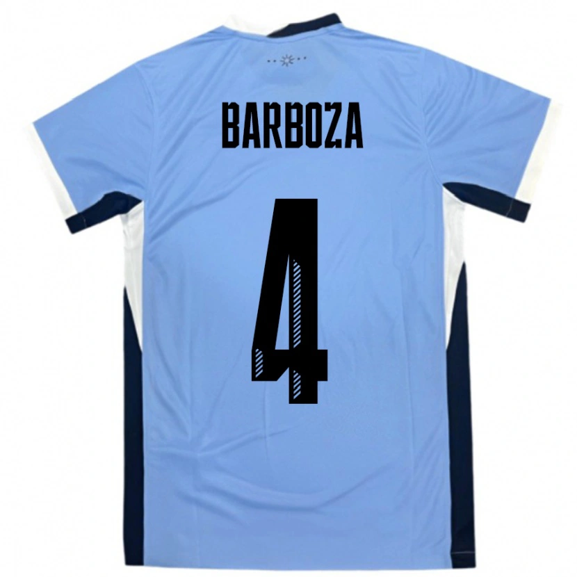 DanxenレディースウルグアイBrian Barboza#4白黒ホームシャツ24-26ジャージーユニフォーム