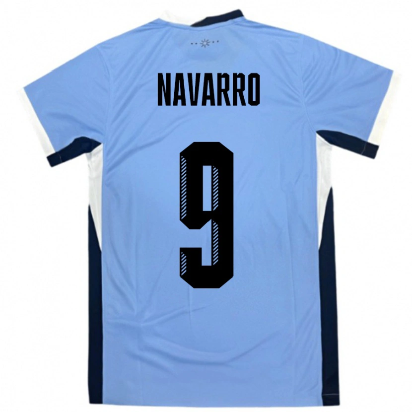 DanxenレディースウルグアイLautaro Navarro#9白黒ホームシャツ24-26ジャージーユニフォーム