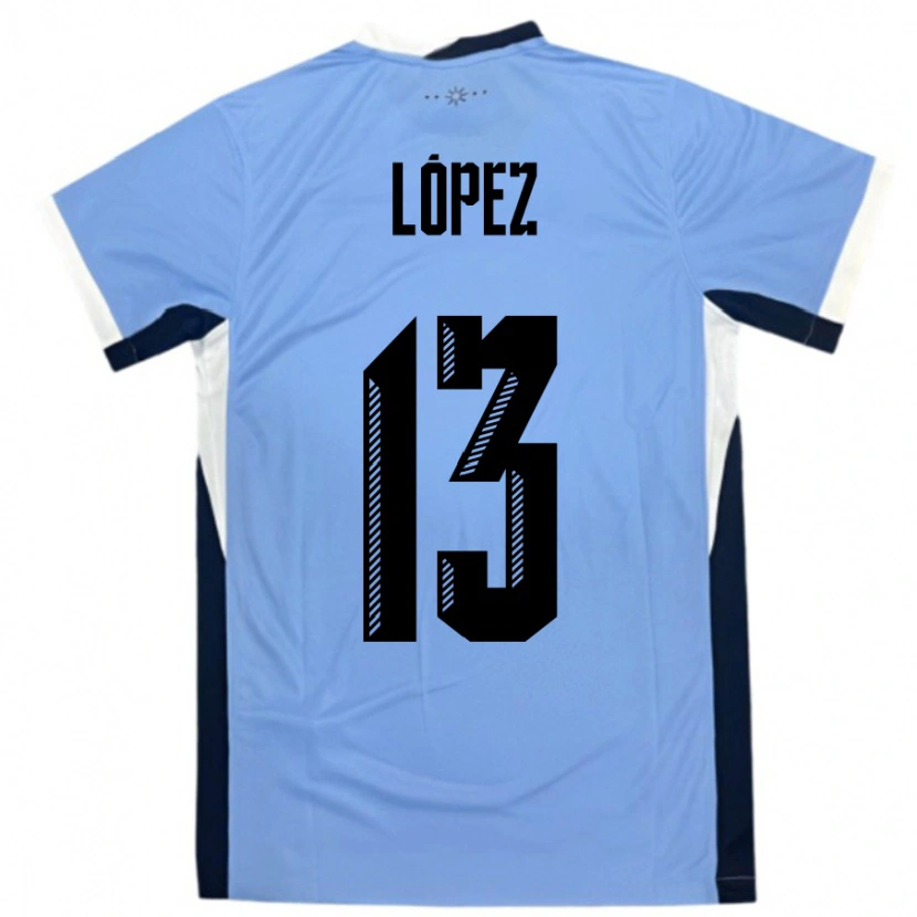 DanxenレディースウルグアイNahuel López#13白黒ホームシャツ24-26ジャージーユニフォーム