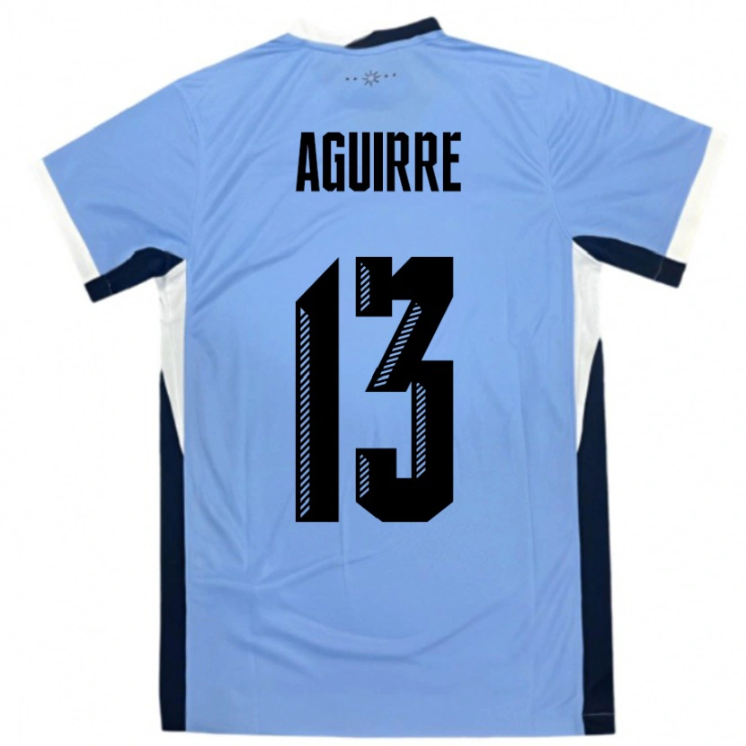DanxenレディースウルグアイJoaquin Aguirre#13白黒ホームシャツ24-26ジャージーユニフォーム