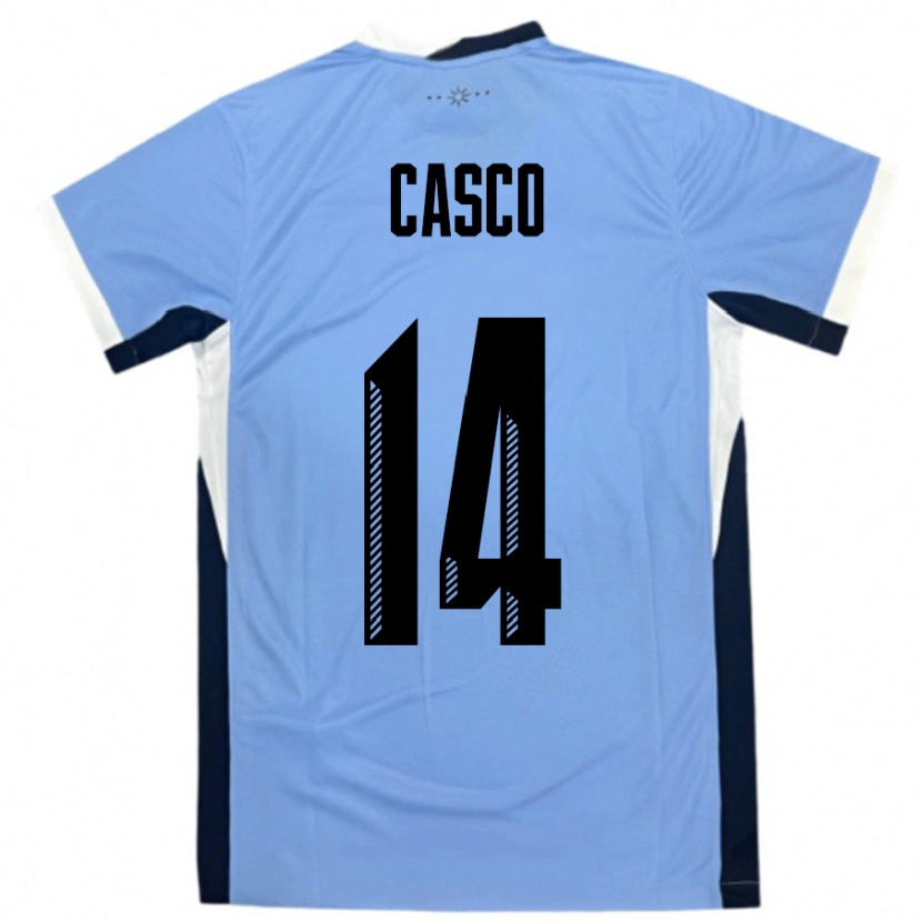 DanxenレディースウルグアイMaximiliano Casco#14白黒ホームシャツ24-26ジャージーユニフォーム
