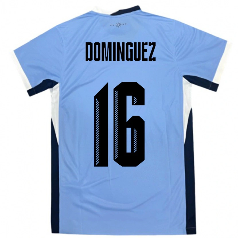DanxenレディースウルグアイFacundo Dominguez#16白黒ホームシャツ24-26ジャージーユニフォーム