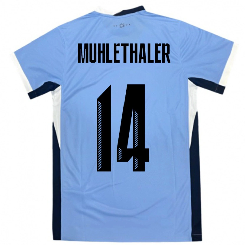DanxenレディースウルグアイStiven Muhlethaler#14白黒ホームシャツ24-26ジャージーユニフォーム