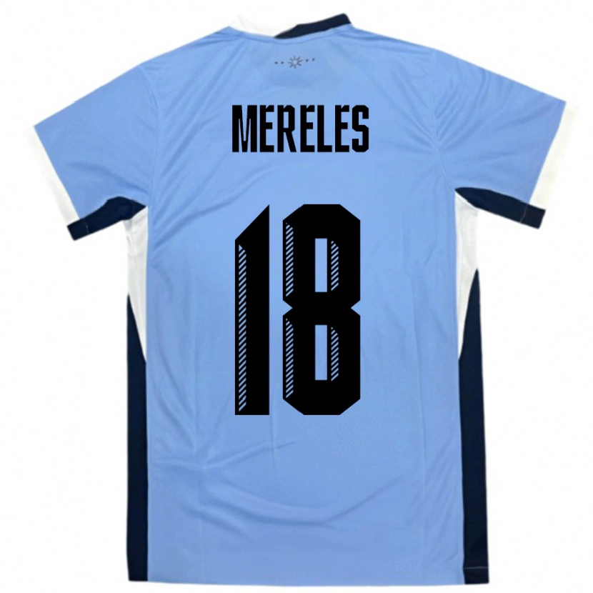 DanxenレディースウルグアイExequiel Mereles#18白黒ホームシャツ24-26ジャージーユニフォーム