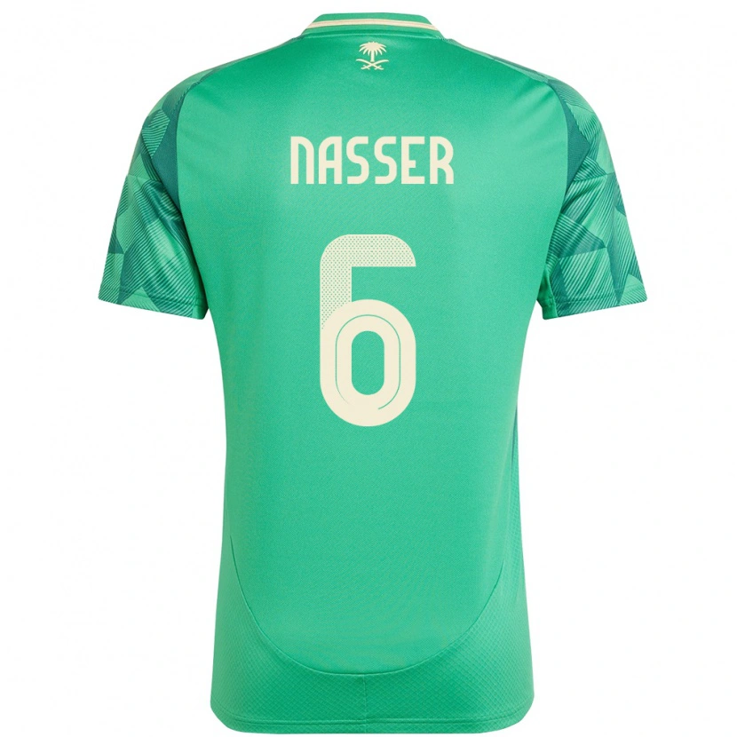 Danxenレディースサウジアラビアナーセル・アッ＝ドーサリー#6緑ホームシャツ24-26ジャージーユニフォーム