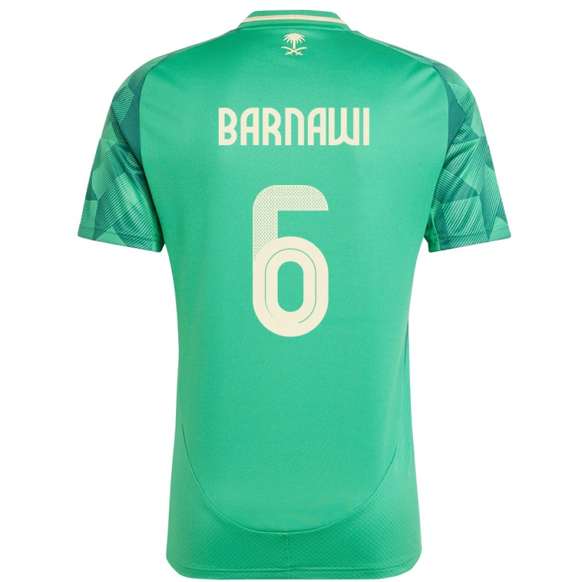 DanxenレディースサウジアラビアSaleh Barnawi#6緑ホームシャツ24-26ジャージーユニフォーム