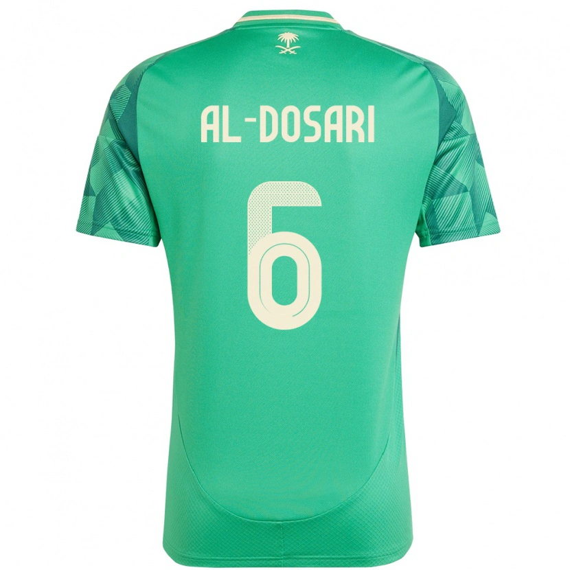 Danxenレディースサウジアラビアサイード・アル・ドーサリー#6緑ホームシャツ24-26ジャージーユニフォーム