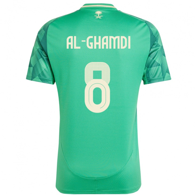 DanxenレディースサウジアラビアRakan Al-Ghamdi#8緑ホームシャツ24-26ジャージーユニフォーム