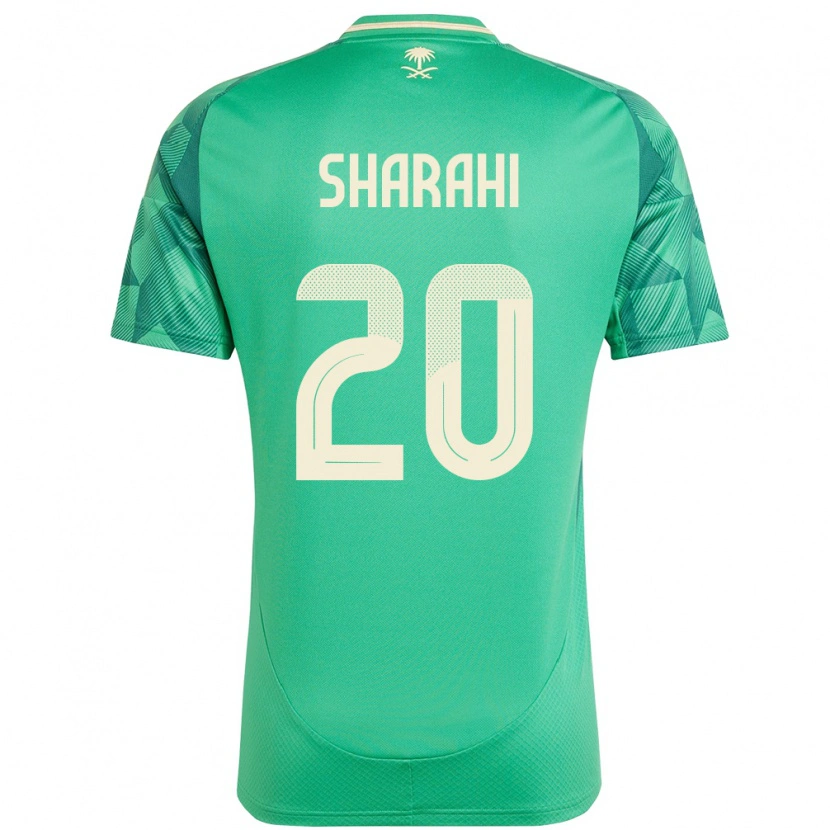 DanxenレディースサウジアラビアAnwar Sharahi#20緑ホームシャツ24-26ジャージーユニフォーム