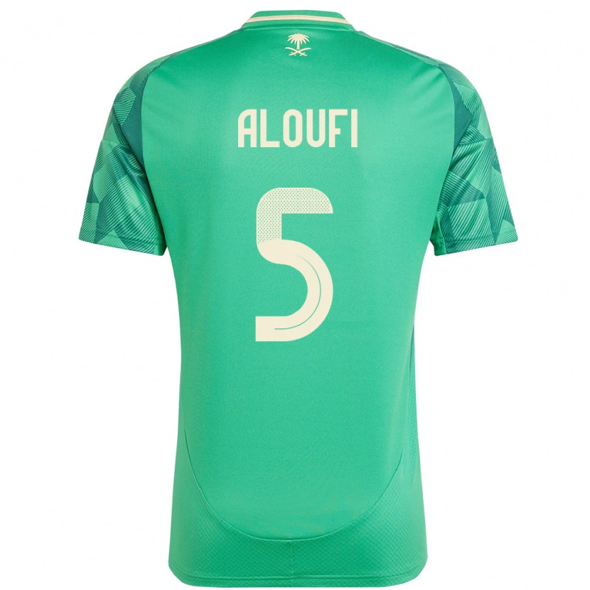 DanxenレディースサウジアラビアMohammed Aloufi#5緑ホームシャツ24-26ジャージーユニフォーム