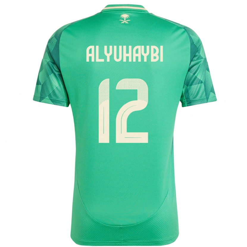 DanxenレディースサウジアラビアAmmar Alyuhaybi#12緑ホームシャツ24-26ジャージーユニフォーム