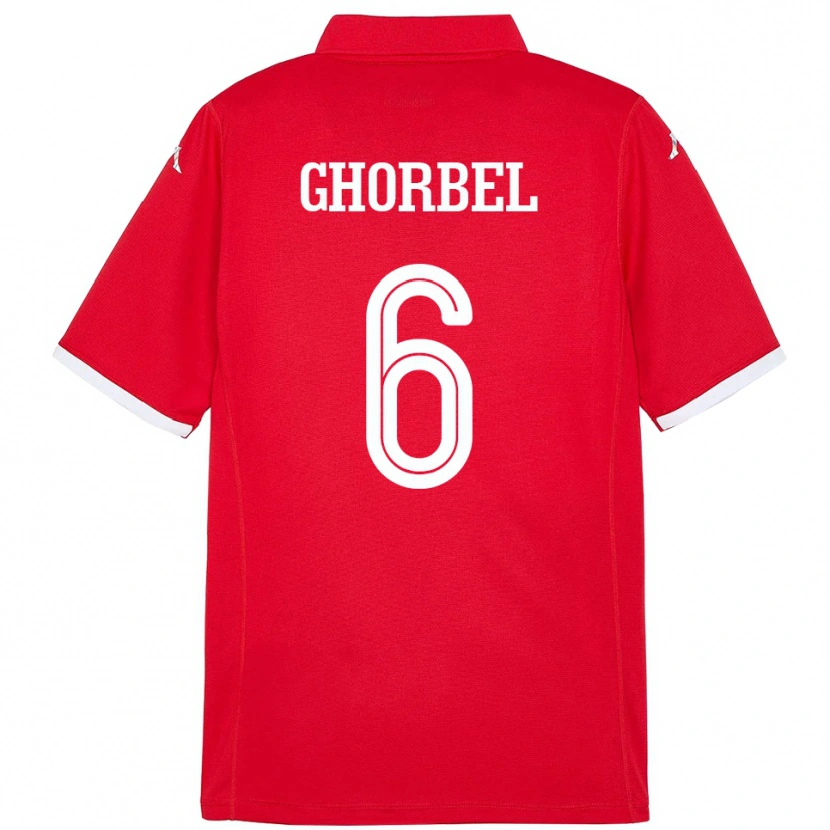 DanxenレディースチュニジアMahmoud Ghorbel#6赤ホームシャツ24-26ジャージーユニフォーム