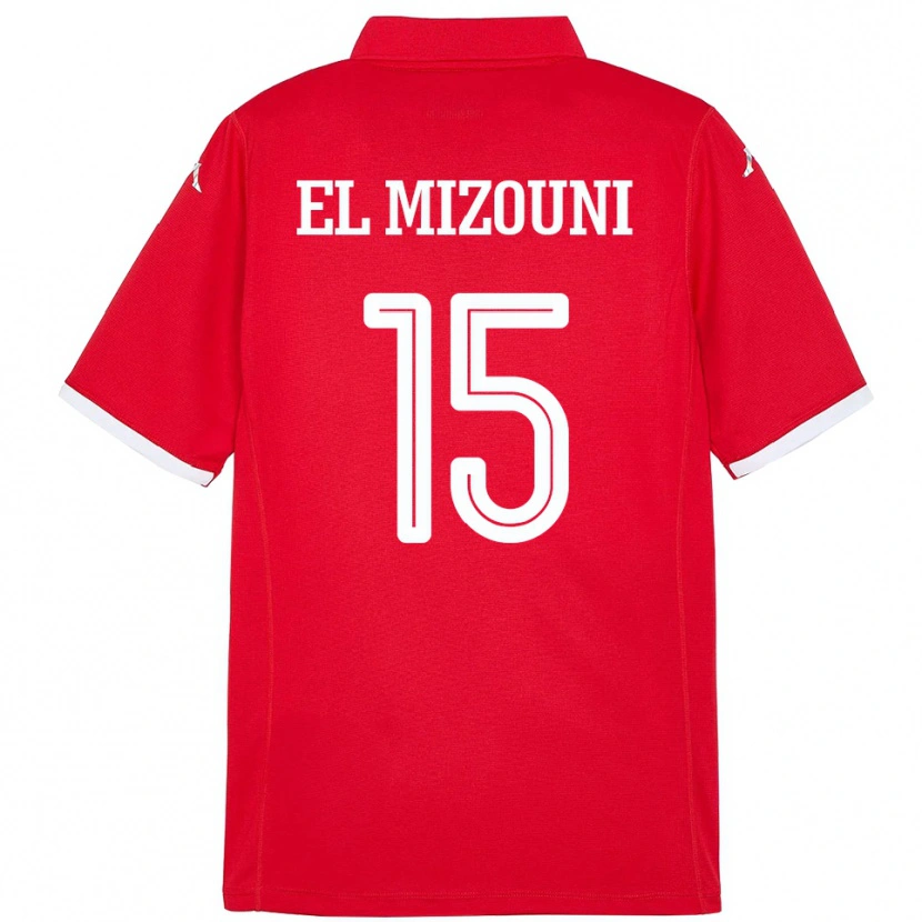 DanxenレディースチュニジアIdris El Mizouni#15赤ホームシャツ24-26ジャージーユニフォーム