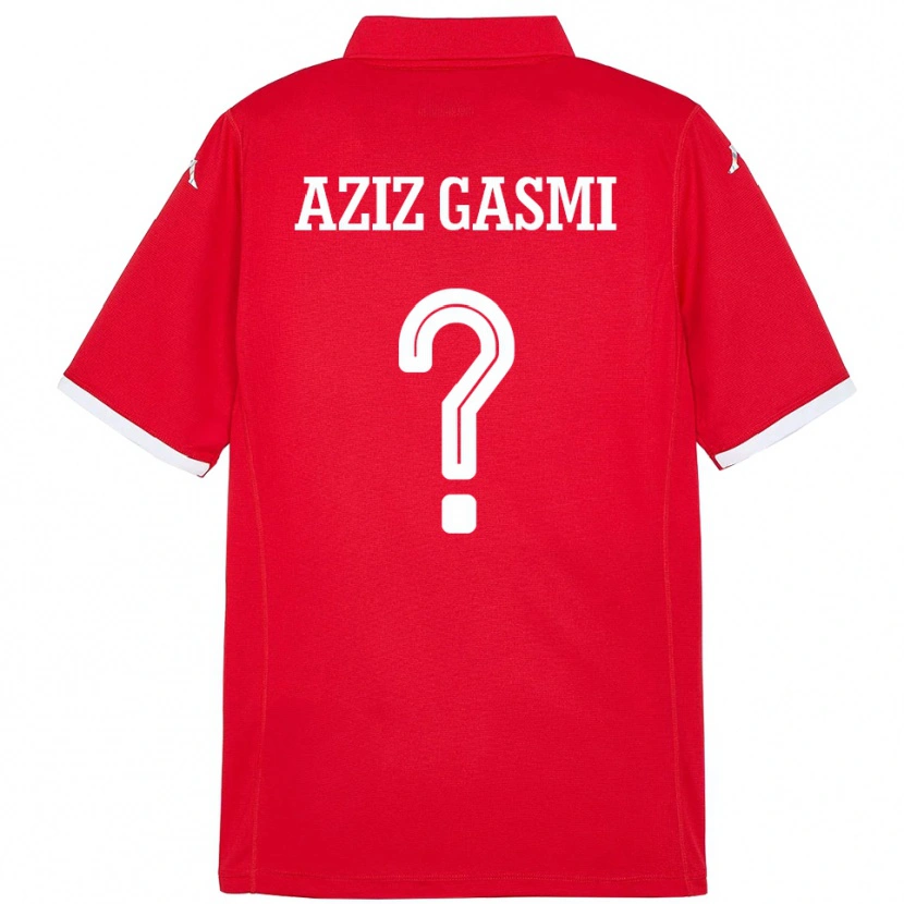 DanxenレディースチュニジアMohamd Aziz Gasmi#0赤ホームシャツ24-26ジャージーユニフォーム