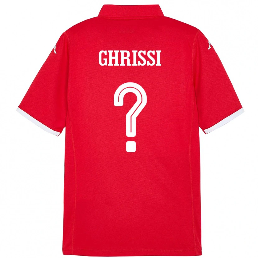 DanxenレディースチュニジアAchref Ghrissi#0赤ホームシャツ24-26ジャージーユニフォーム