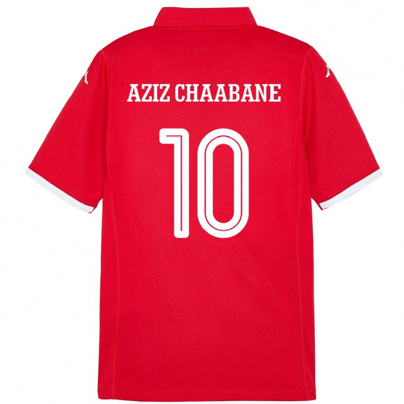 DanxenレディースチュニジアMohamed Aziz Chaabane#10赤ホームシャツ24-26ジャージーユニフォーム