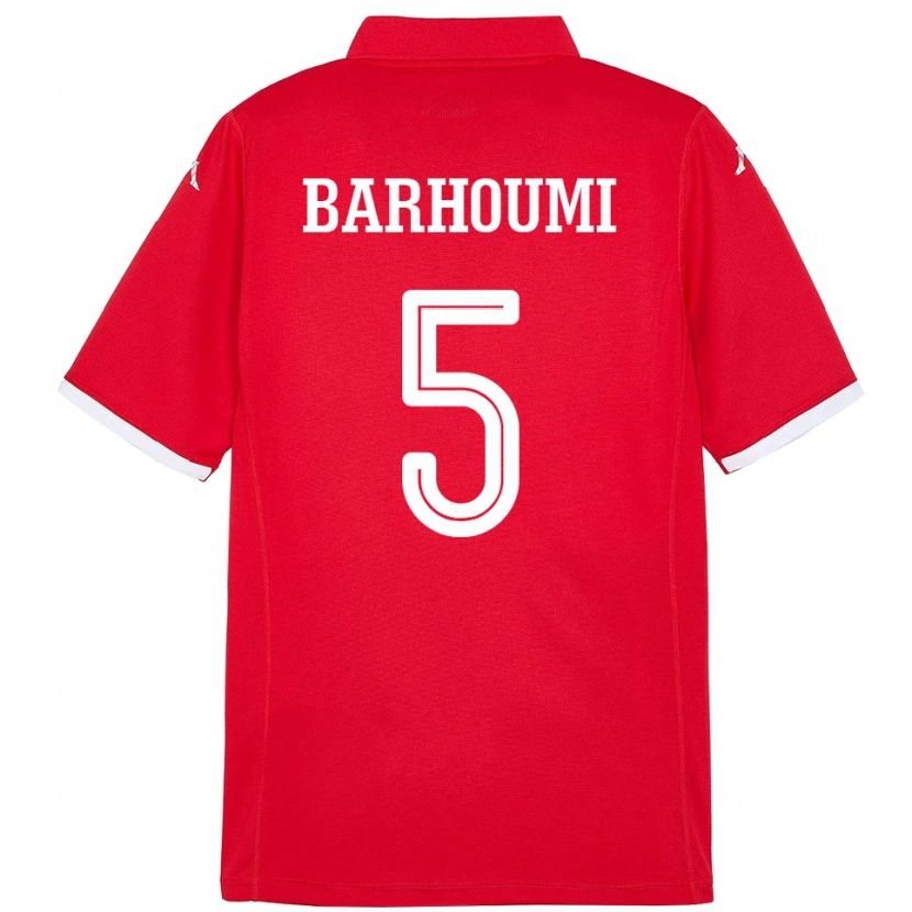 DanxenレディースチュニジアJasmina Barhoumi#5赤ホームシャツ24-26ジャージーユニフォーム