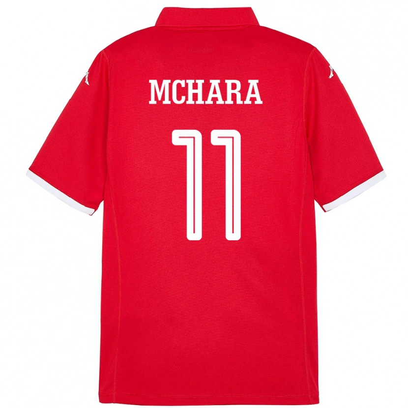DanxenレディースチュニジアImen Mchara#11赤ホームシャツ24-26ジャージーユニフォーム