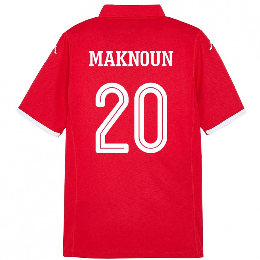 DanxenレディースチュニジアLeila Maknoun#20赤ホームシャツ24-26ジャージーユニフォーム
