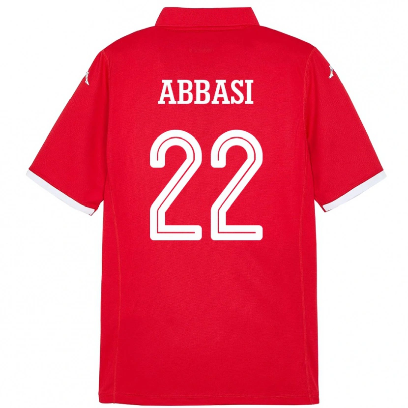 DanxenレディースチュニジアBechir Abbasi#22赤ホームシャツ24-26ジャージーユニフォーム