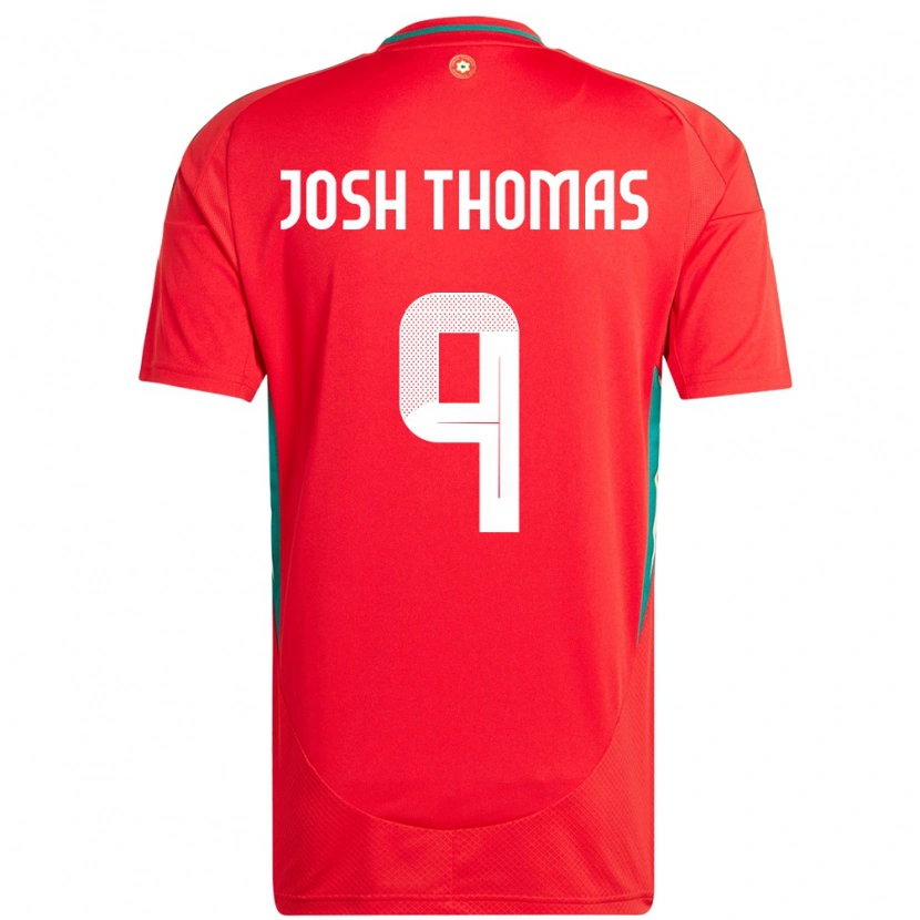 DanxenレディースウェールズJosh Thomas#9赤ホームシャツ24-26ジャージーユニフォーム
