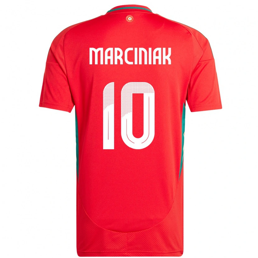 DanxenレディースウェールズAlex Marciniak#10赤ホームシャツ24-26ジャージーユニフォーム