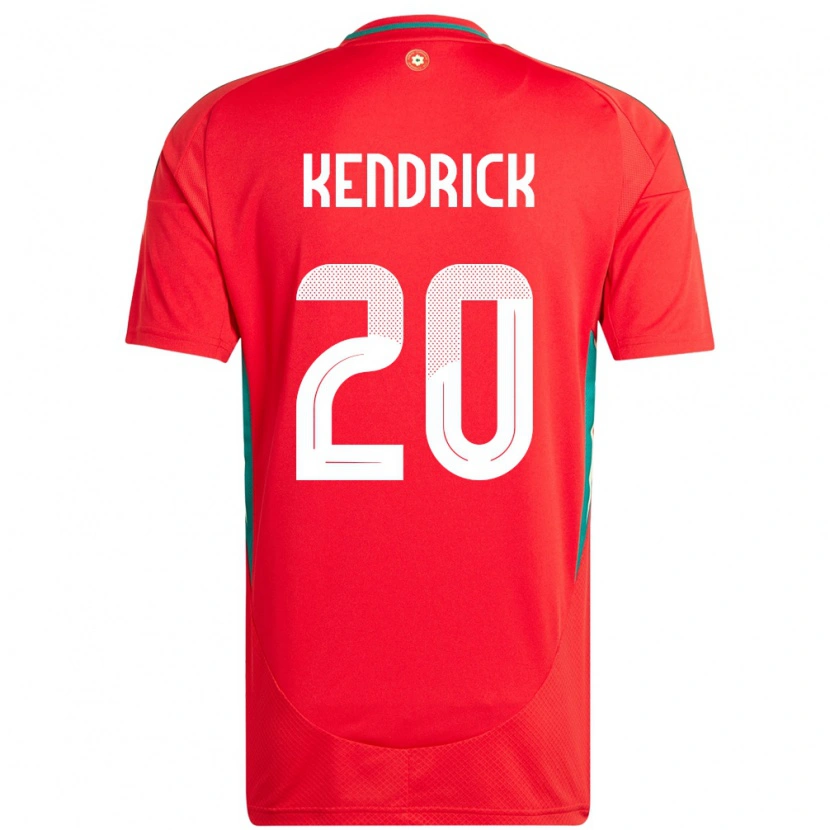 DanxenレディースウェールズLevi Kendrick#20赤ホームシャツ24-26ジャージーユニフォーム