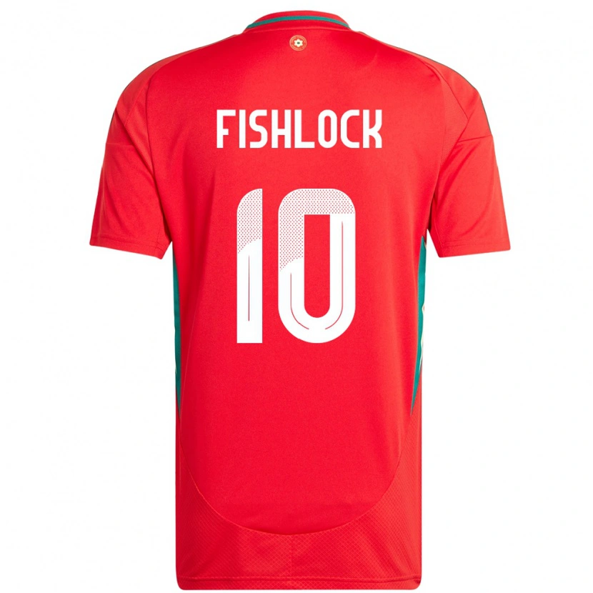 Danxenレディースウェールズジェス・フィッシュロック#10赤ホームシャツ24-26ジャージーユニフォーム