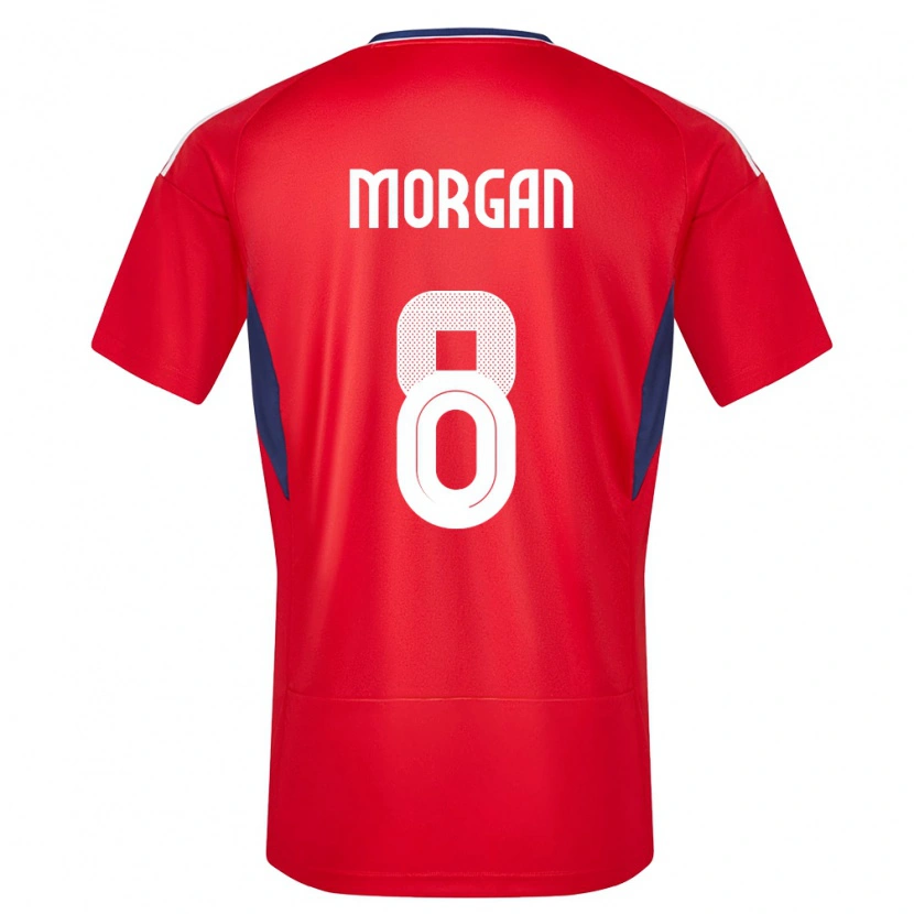 DanxenレディースコスタリカHakeem Morgan#8赤ホームシャツ24-26ジャージーユニフォーム