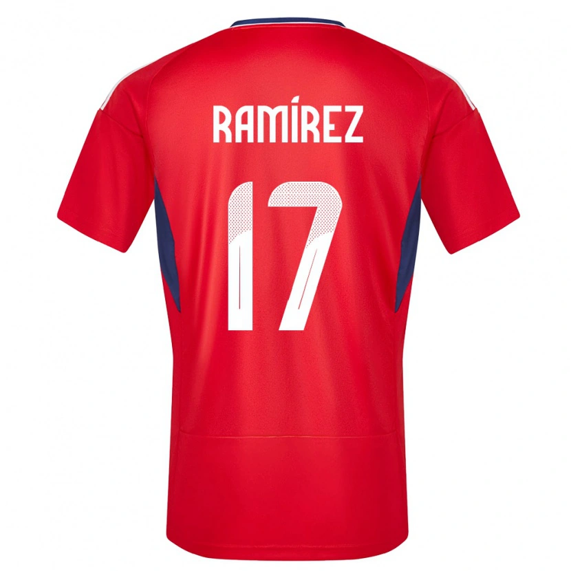 DanxenレディースコスタリカDylan Ramírez#17赤ホームシャツ24-26ジャージーユニフォーム