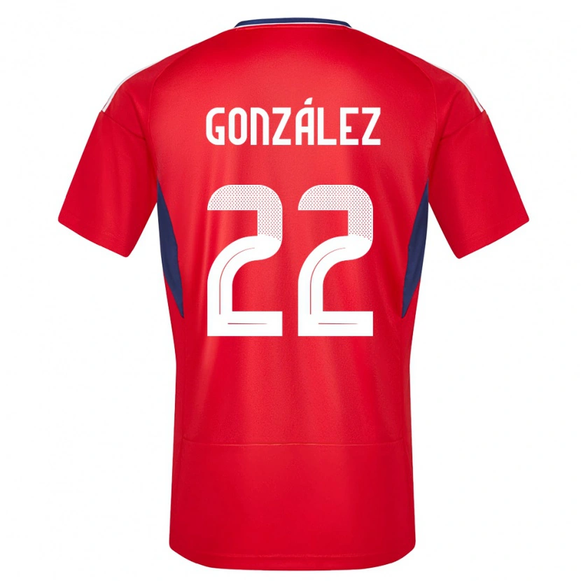 DanxenレディースコスタリカKenneth González#22赤ホームシャツ24-26ジャージーユニフォーム