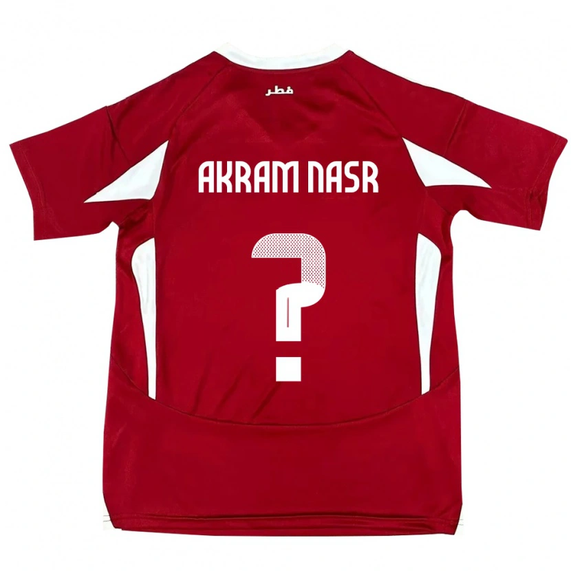 DanxenレディースカタールMohammed Akram Nasr#0赤ホームシャツ24-26ジャージーユニフォーム