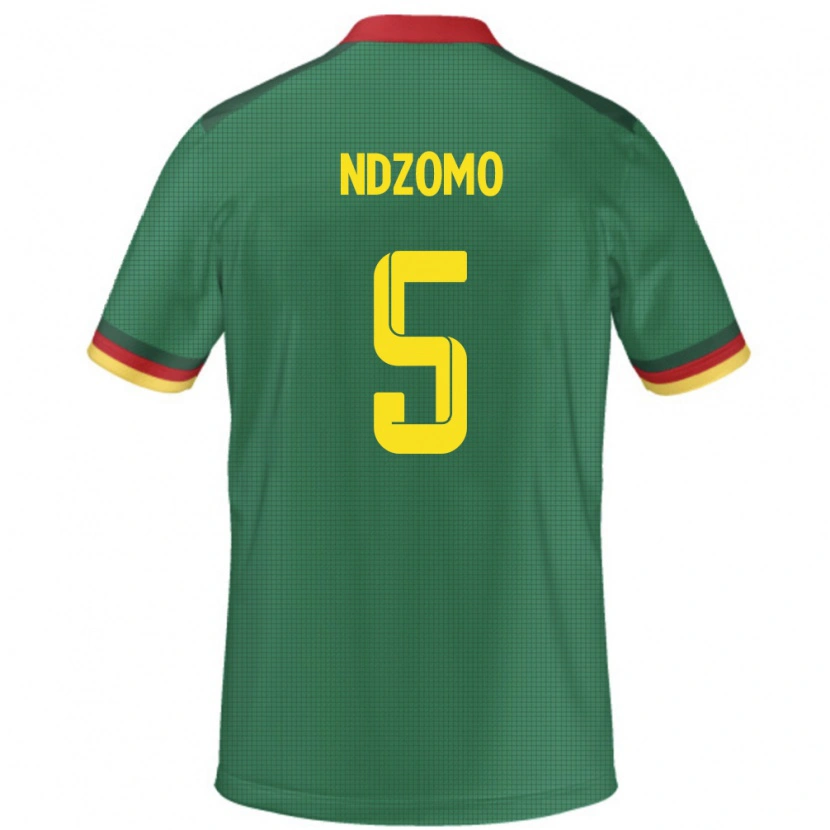 DanxenレディースカメルーンBarnabe Ndzomo#5緑ホームシャツ24-26ジャージーユニフォーム