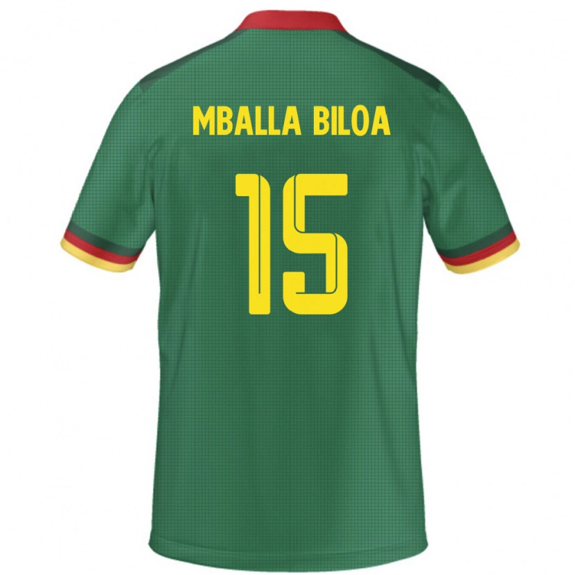 DanxenレディースカメルーンJules Victor Mballa Biloa#15緑ホームシャツ24-26ジャージーユニフォーム