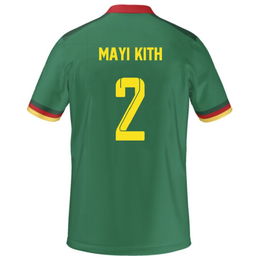 DanxenレディースカメルーンEasther Mayi Kith#2緑ホームシャツ24-26ジャージーユニフォーム