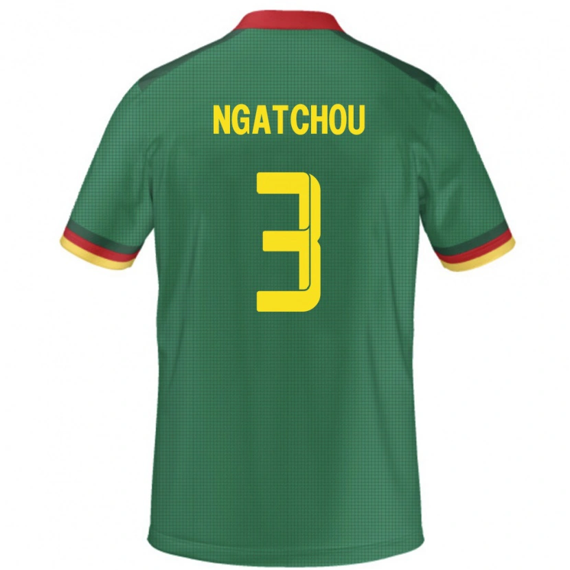 DanxenレディースカメルーンRicky Ngatchou Kamtchouang#3緑ホームシャツ24-26ジャージーユニフォーム