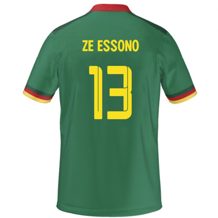 DanxenレディースカメルーンSeverin Ze Essono#13緑ホームシャツ24-26ジャージーユニフォーム