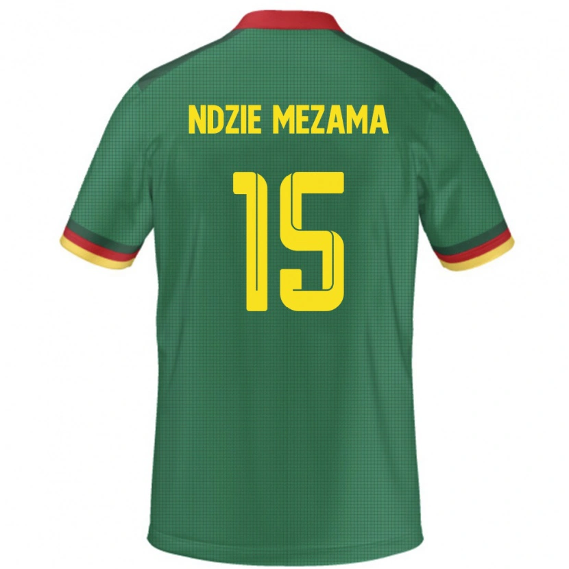 DanxenレディースカメルーンFabrice Ndzie Mezama#15緑ホームシャツ24-26ジャージーユニフォーム