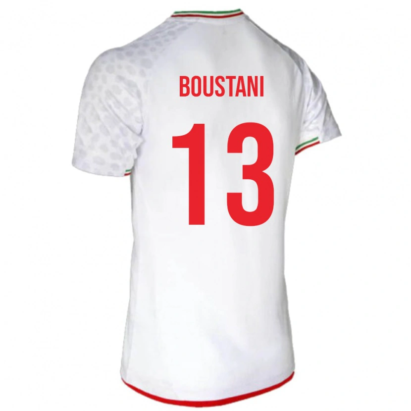 DanxenレディースイランAmirmohammad Boustani#13白ホームシャツ24-26ジャージーユニフォーム