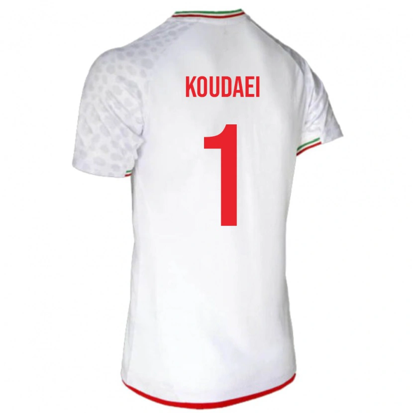 DanxenレディースイランZohreh Koudaei#1白ホームシャツ24-26ジャージーユニフォーム