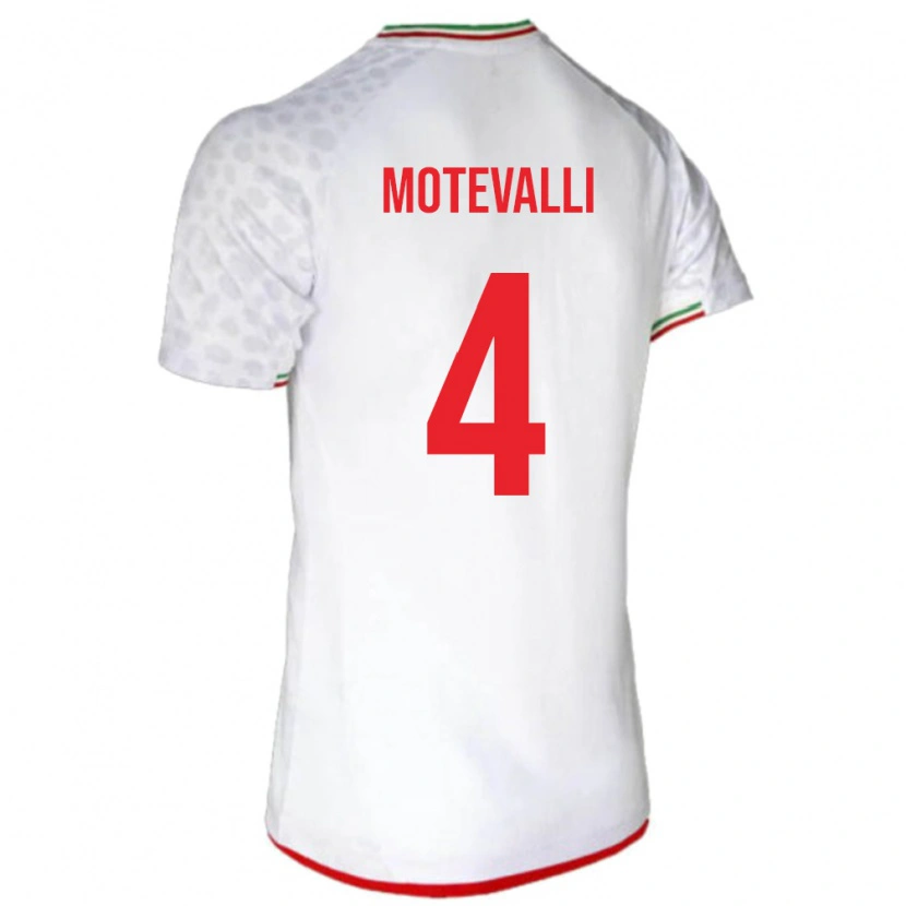 DanxenレディースイランMelika Motevalli#4白ホームシャツ24-26ジャージーユニフォーム
