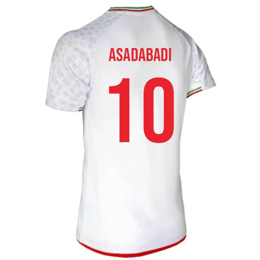DanxenレディースイランAlireza Asadabadi#10白ホームシャツ24-26ジャージーユニフォーム