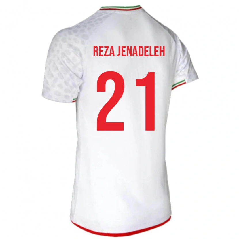 DanxenレディースイランAhmad Reza Jenadeleh#21白ホームシャツ24-26ジャージーユニフォーム