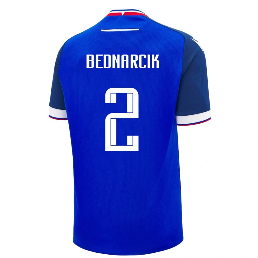 DanxenレディーススロバキアFedor Bednarcik#2青ホームシャツ24-26ジャージーユニフォーム