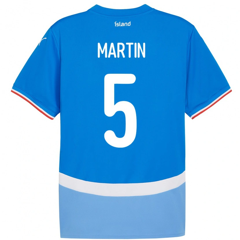 DanxenレディースアイスランドMarkús Andri Daníelsson Martin#5青ホームシャツ24-26ジャージーユニフォーム