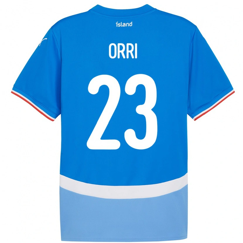 DanxenレディースアイスランドÁgúst Orri Thorsteinsson#23青ホームシャツ24-26ジャージーユニフォーム